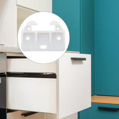 Litoexpe 10 Pieces White Plastic Drawer Guides Rear Drawer Replacement Guides