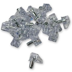 20PCS 3/16 Inch Shelf Support Pegs 5mm Clear Plastic Cabinet Shelf Pins New