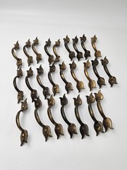 Antique Keeler Brass Co Tulip Drawer Pull Centers Yellow Brass Cabinet Pull 25