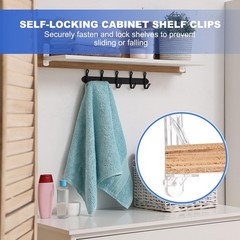 Locking Shelf Support Pegs – 60 Clear Plastic Cabinet Shelf Pins for 7.9mm Holes