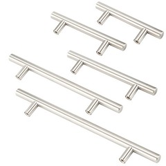 1-30Pack Modern Cabinet Handles T Bar Pulls Kitchen Drawer Knobs Stainless Steel