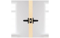 Milan Round Passage Door Lock with 6AL Latch and RCS Strike Iron Black Finish