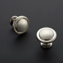 30 Pack Brushed Nickel Cabinet Knobs | Round Shape