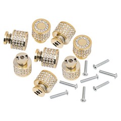 8* Modern Gold Cabinet Knob Shiny Cabinet Knob Round Furniture Handles