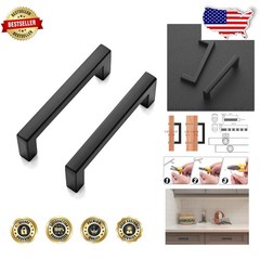 Sturdy 40pc Black 3 Inch Center Square Cabinet Pulls – Durable Zinc Hardware