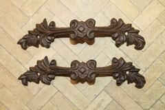 2-LARGE ELEGANT Drawer Handles,Victorian Flair With New Orleans Style, HW-45