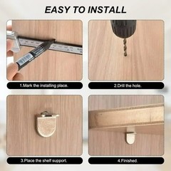 20pcs 5mm L-Shaped Shelf Support Pins Metal Cabinet Stud Brackets Set Durable