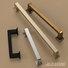 10 PCS Matt Black Cabinet Pulls 5 Inch 128mm Kitchen Handles Square AL3046MB New