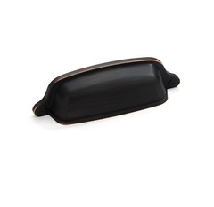 10 PCS 3 Inch 76mm Oil Rubbed Bronze Drawer Cup Pulls Cabinet Hardware Handles