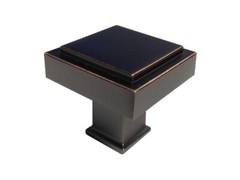 Oil Rubbed Bronze 1 1/8″ Kitchen Cabinet Square Knob knobs 30MM Modern
