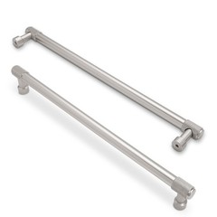 POVEFONK 6 Pack 12-3/5 inch(320mm) Brushed Satin Nickel Knurled Cabinet Pulls