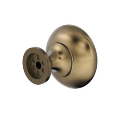 Amerock | Cabinet Knob | Burnished Brass | 1-1/4 inch (32 mm) Diameter | Edona |