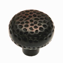 10 Pack Warwick Rustic Bronze 1 1/4″ Hammered Round Cabinet Knob Pull DH1003BZ