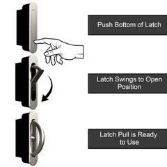 Pocket Door Pull Swivel Handle with Concealed Hardware and Quick Install Kit …