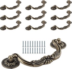 10 Piece Drop Drawer Handles 5 Inch(128mm) Hole Centers – 6.2 Inch Total Length,