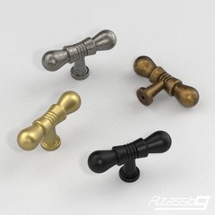 10 Pack AL6098MB Matte Black Cabinet Knobs 2.4 Inch 60mm Kitchen Hardware