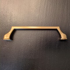 9 Drawer Pulls 5″ Center Holes Brushed Brass Gold Kitchen Bathroom Cabinets