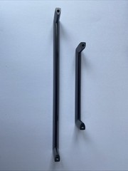 Gunmetal Gray Solid Metal Modern Kitchen Cabinet Handles Drawer Pulls
