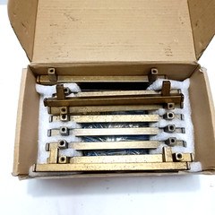 16PK Goo-Ki Vintage Brass Drawer Handles 5 in Straight Bar 1814-GT-128-12 OB