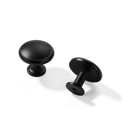 Matte Black Cabinet Drawer Knobs 5 Pack Single Hole Kitchen Cabinet Hardware