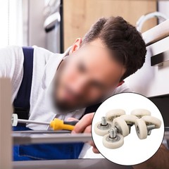 Convenient 8 Pack Plastic Drawer Rollers with Nuts Replace Your Worn Rollers