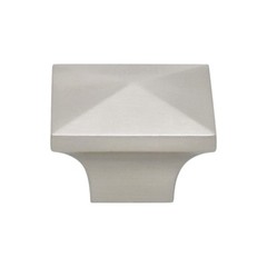 Silverline K2021 Brushed Statin Nickel Cabinet Square Knobs 32Lx 32W x 22H (mm)