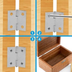 6Pack 1 Inch Butt Hinge 304 Stainless Steel Mini Hinges | Small Cabinet Hinge…