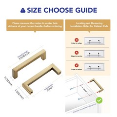 Cabinet Handles 3 Inch Hole Center Slim Champagne Bronze – 3-5/16″ Length