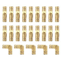 50Pcs Invisible Barrel Hinges, 4x15mm Brass Concealed Hinge, Gold US Stock