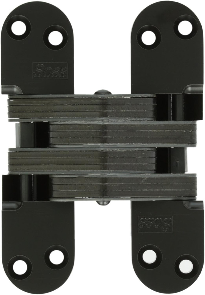 Fire-Rated Invisible Hinge 220 for 2″ Thick Material, Zinc Black Finish