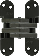 Fire-Rated Invisible Hinge 220 for 2″ Thick Material, Zinc Black Finish