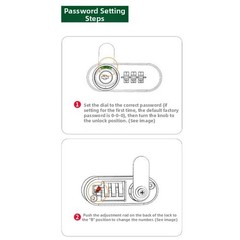 3 Digit Zinc Alloy Combination Lock for Drawers Cabinets Toolboxes RV Boats
