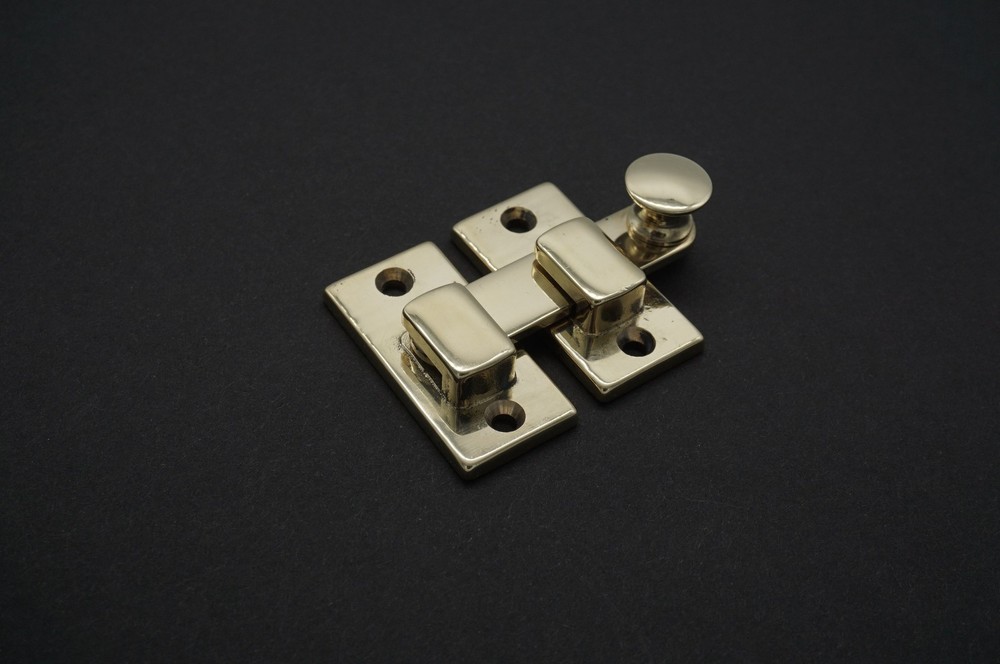 Latch SHUTTER LATCH Antique Style Cabinet Latch Door Latch SOLID BRASS LACQUERED
