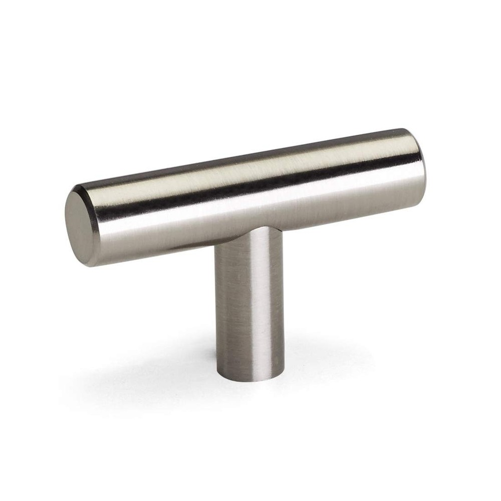 10 Pack Single Hole Brushed Stainless Steel Knobs Pulls 50mm/2 Inch Length