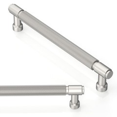 10 PCS Brushed Satin Nickel Knurled Cabinet Pulls 6 Inch 152mm Drawer Handles