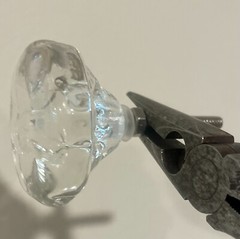 Set 4 Clear Glass Rose Dresser Drawer Pulls Cabinet Furniture Door Knobs 1.75″