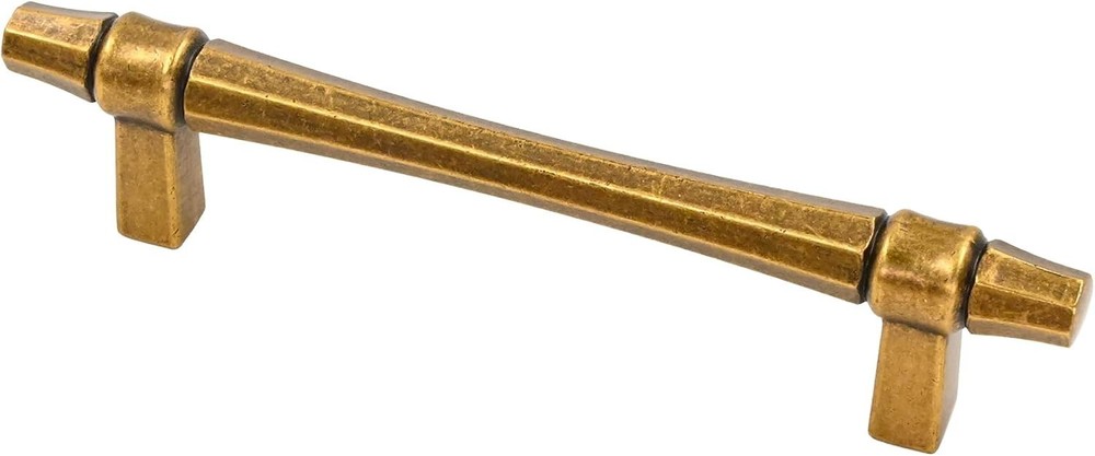 6 Pack Antique Brass Cabinet Pulls 3-3/4″ 96mm Hole Center Kitchen Drawer Handle