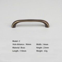 Antique Brass Cabinet Pull Coffee Color Handles for Cabinets and Drawers