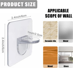 20 Pieces Plastic Shelf Support Peg,Self Adhesive Bracket,Partition Pin for Furn