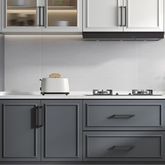 2 Pack Black Square Bar Cabinet Pull Drawer Handle Stainless Steel 4 In 102mm