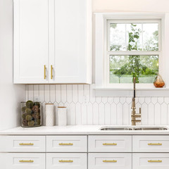 Gold Cabinet Handles 5 Pack 3-3/4 Inch Cabinet Pulls Brushed Brass Kitchen Cabin