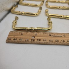Lot of 17 Brass Wire Cabinet Drawer Pull Handle 3 3/8 In Center to Center 3 In