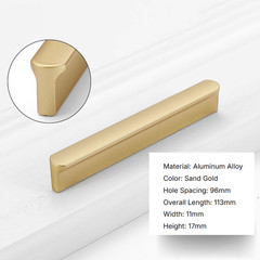 25Pcs Sand Gold Cabinet Pull Handle 3.78 Inch Hole Spacing Wardrobe Drawer Knob