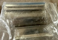 Brushed Chrome Cabinet Furniture Pulls 4.75″ Long Rainfall Edge Set of 8 Pulls