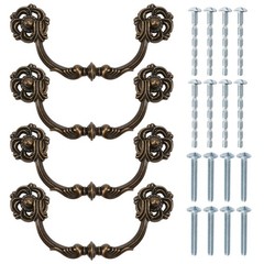 KH866 4-Pack 4.5″ C-C Antique Brass Drawer Pulls – Vintage Copper