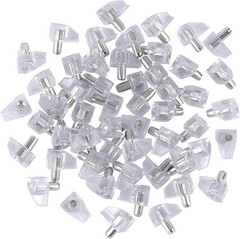 5 mm Clear Shelf Support Pegs Cabinet Clips Holder Plastic Bookcase Self-Lock…