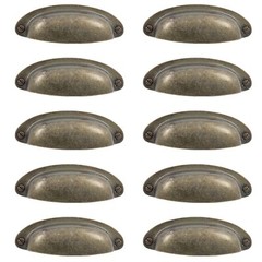Auvotuis 10Pcs 3.5Inch Hole Spacing Cup Pull Handles Vintage Farmhouse Style …