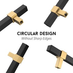 Goldenwarm 10 Pack Cabinet Handles Black and Gold Cabinet Pulls 5 Inch Hole C