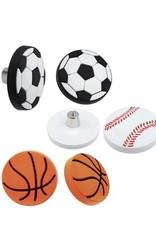 Soft Rubber Sport Style Drawer Knobs 6Pcs, Soccer Basketball Baseball Cabinet…