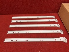 Open Box Set of 5 Blum White Metabox 16”L x 3.5”H Drawer Slide Set #320M4000C15
